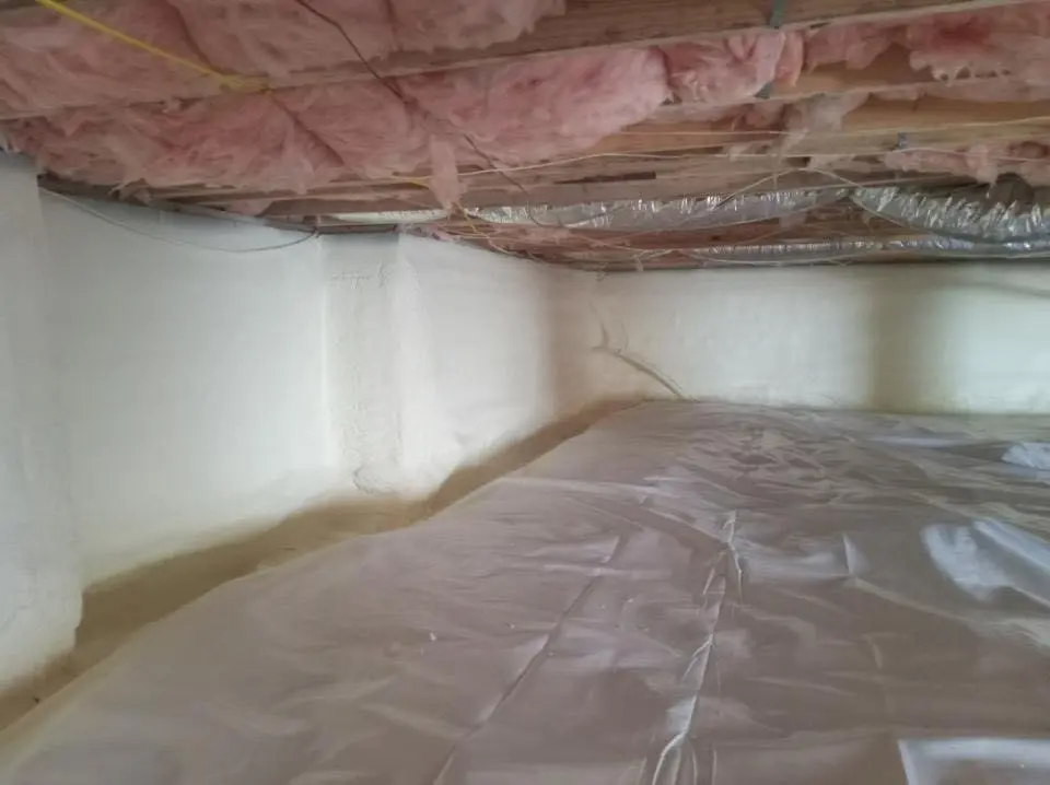Crawl space encapsulation with closed-cell spray foam for Metal Roof Coating in LaBelle